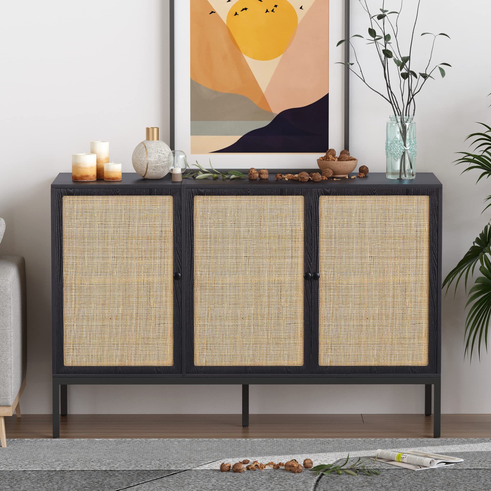 Bay Isle Home Boho Natural Rattan 47'' Wide Sideboard & Reviews | Wayfair Throughout Assembled Rattan Sideboards (Gallery 4 of 20)