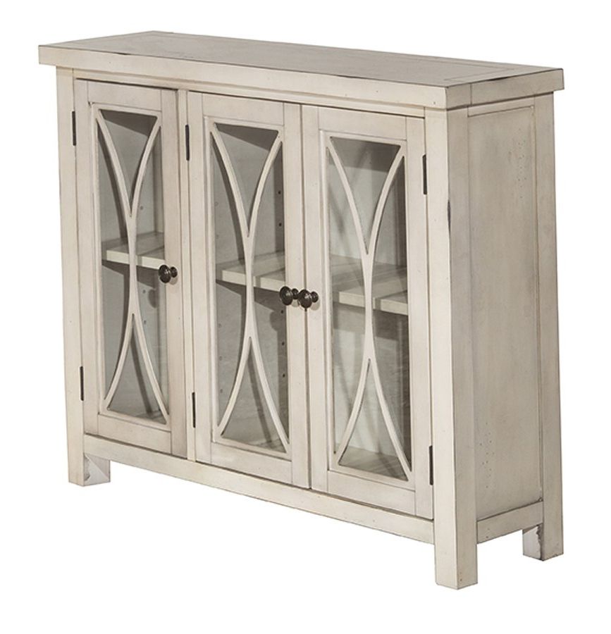 Bayside 3 Door Accent Cabinet (antique White) Hillsdale Furniture |  Furniture Cart With 3 Door Accent Cabinet Sideboards (Gallery 18 of 20)