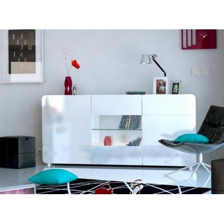 Bump White Gloss Sideboard With Led Lights – Sideboards (1751) – Sena Home  Furniture In Sideboards With Led Light (View 18 of 20)