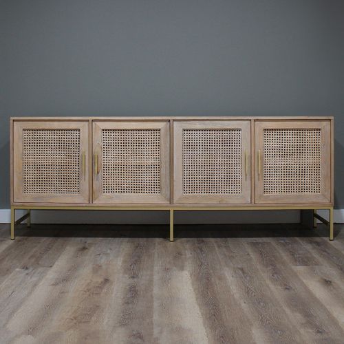 Carrington Furniture Lilo 4 Door Rattan Buffet Table | Temple & Webster Pertaining To Rattan Buffet Tables (Gallery 3 of 20)