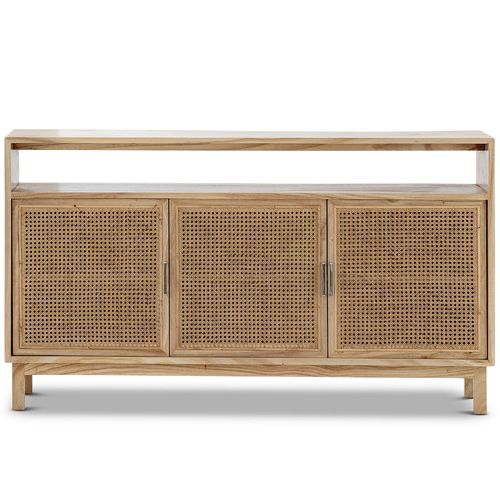 Continental Designs Atlanta Mindi Wood & Rattan Sideboard Buffet | Temple &  Webster Within Rattan Buffet Tables (View 6 of 20)
