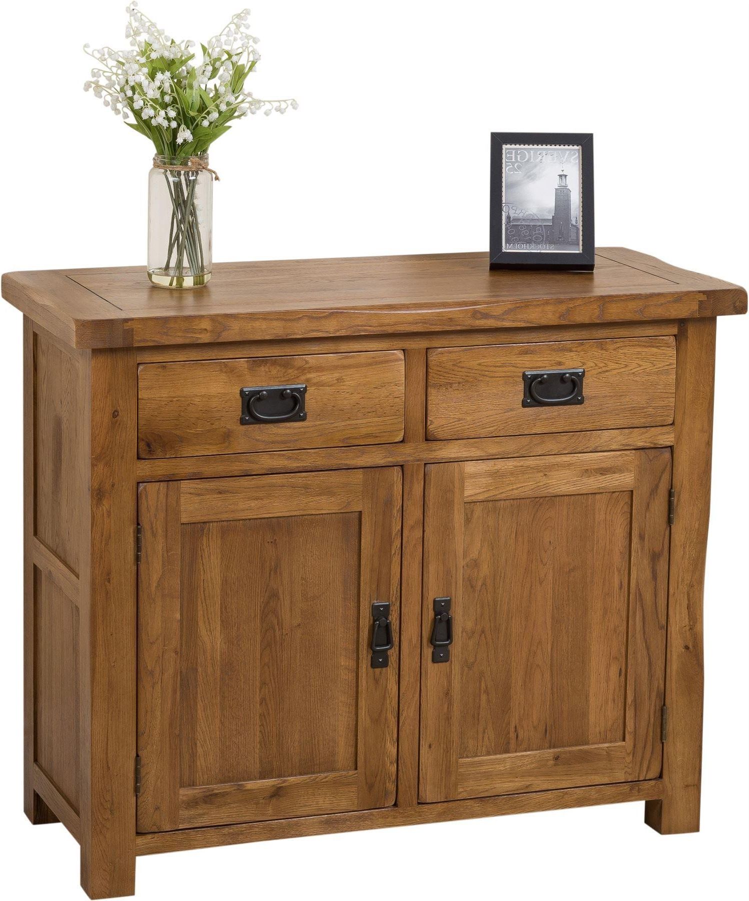 Cotswold Rustic Small Oak Sideboard | Modern Furniture Direct Within Rustic Oak Sideboards (View 6 of 20)