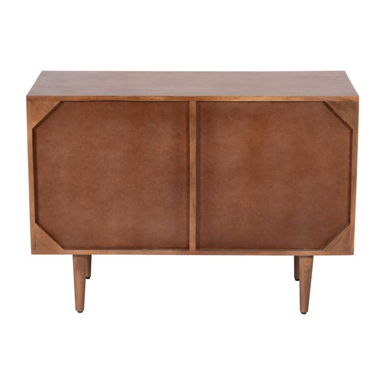 Farber 28"h Wood 2 Door Sideboard In Brown Finish With Mango Wood, Mdf And  Cane Construction As A Rustic And Stylish Console Cabinet | Allmodern Inside Brown Finished Wood Sideboards (Gallery 14 of 20)