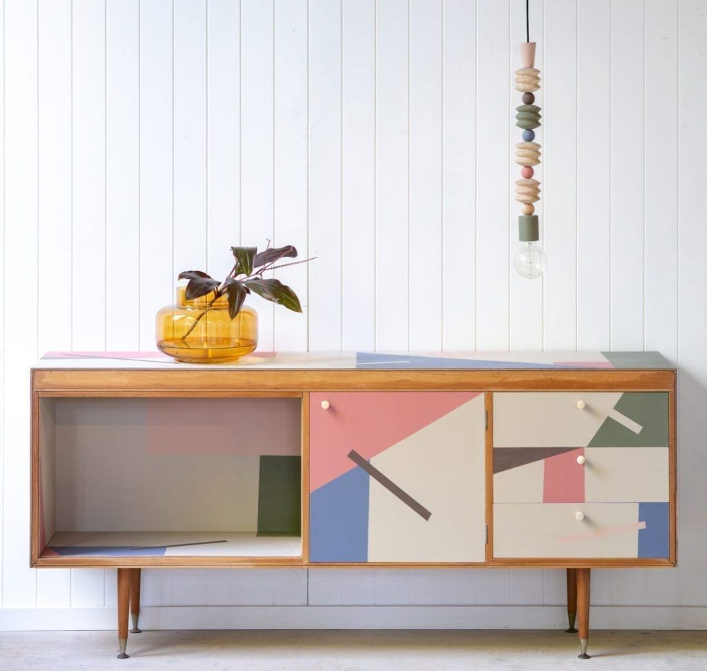 Geometric Mid Century Sideboardpolly Coulson | Annie Sloan Us Intended For Mid Century Sideboards (Gallery 17 of 20)
