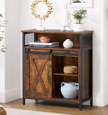 Industrial Storage Cabinet Small Rustic Sideboard Vintage Console Table  Cupboard | Ebay Inside Sideboards Cupboard Console Table (Gallery 14 of 20)