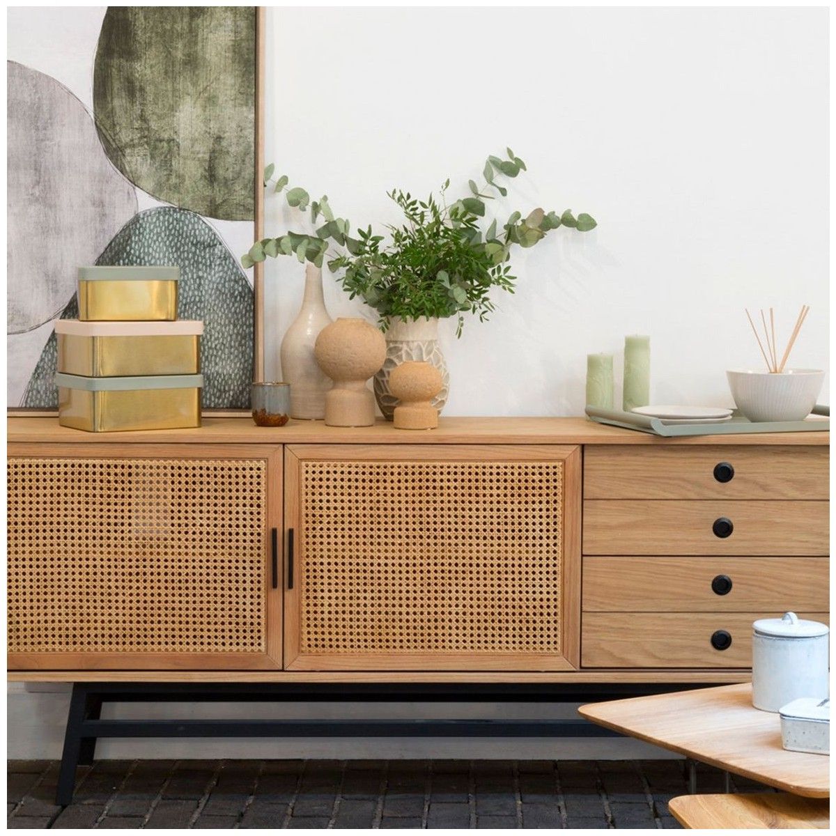 Lalala Large Rattan Sideboard Drawers + Doorsrobin Interiors Within Assembled Rattan Sideboards (View 11 of 20)