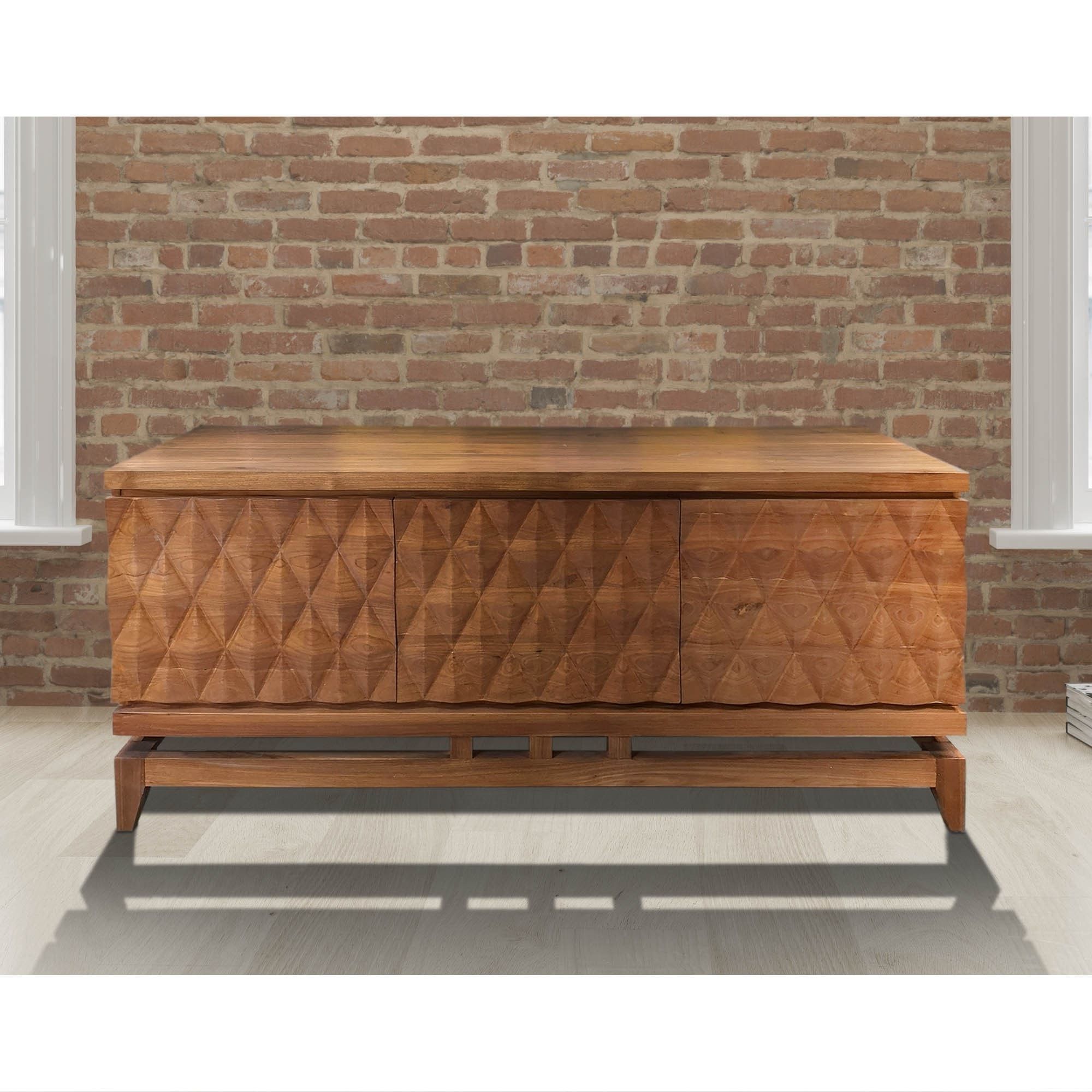 Large Geometric Sideboard | Large Wooden Sideboard | Modern Sideboard Throughout Geometric Sideboards (View 11 of 20)