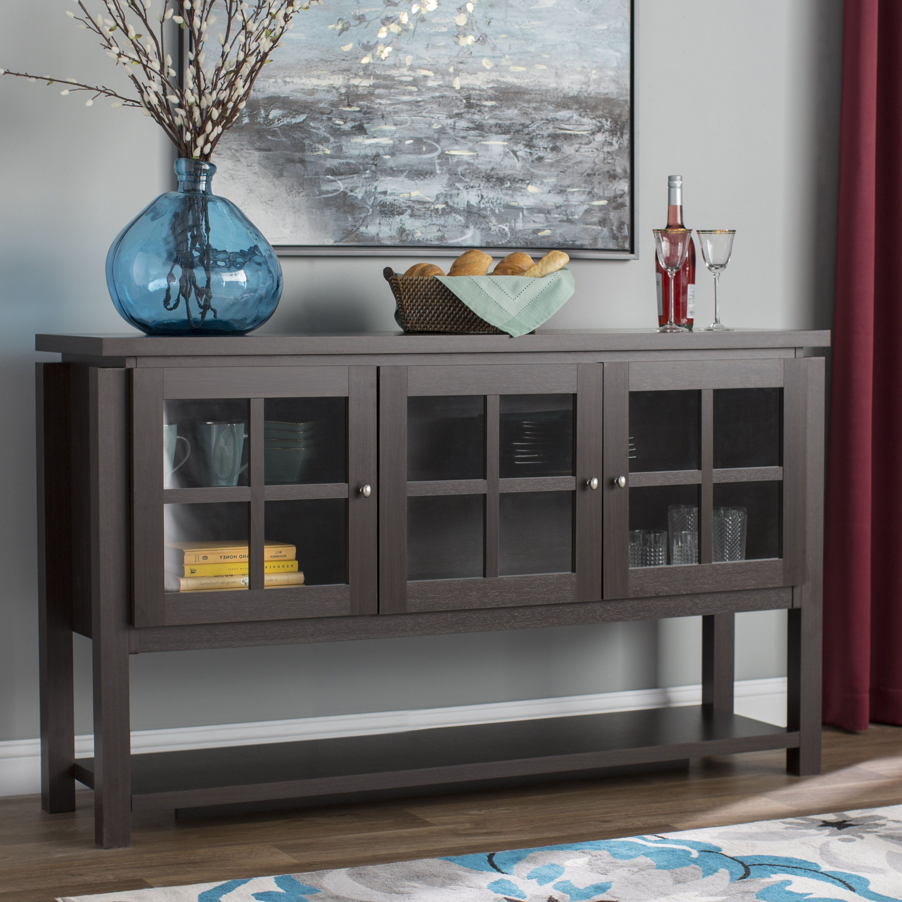 Laurel Foundry Modern Farmhouse Tyndalls Park 59'' Sideboard & Reviews |  Wayfair With Regard To Buffet Tables For Dining Room (Gallery 8 of 20)
