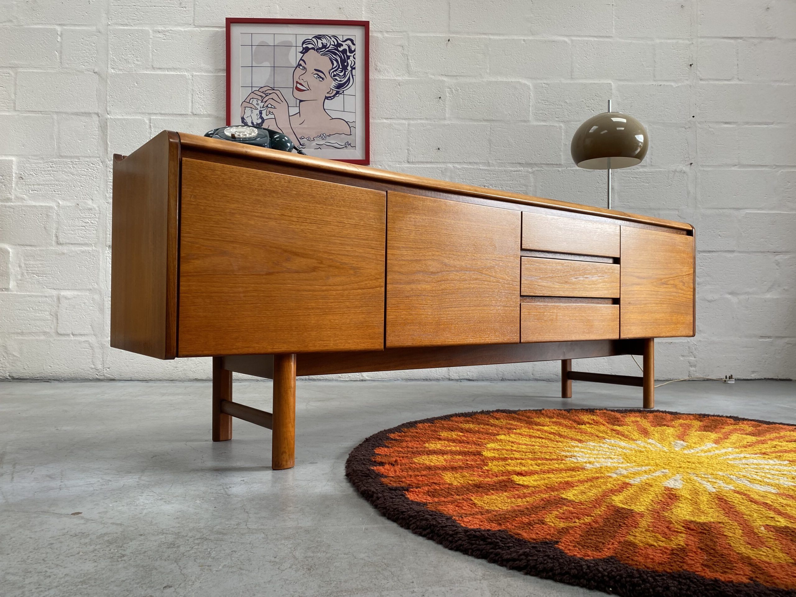 Mid Century White & Newton 'petersfield' Sideboard – Pavement Vintage Intended For Mid Century Modern White Sideboards (View 18 of 20)