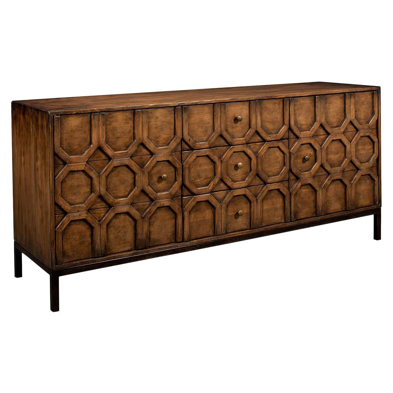 Modern Geometric Sideboard For Sale At 1stdibs | Geometric Buffet Cabinet, Sideboard  Geometric, Modern Sideboard Within Geometric Sideboards (Gallery 4 of 20)