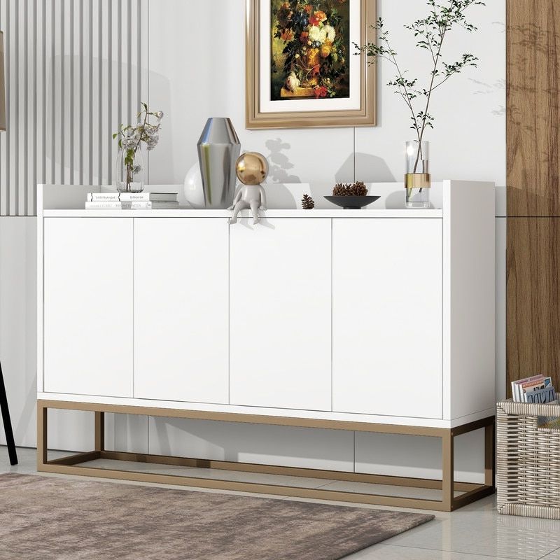 Modern Sideboard Elegant Buffet Cabinet With Large Storage Space For Dining  Room, Entryway – On Sale – Bed Bath & Beyond – 37169871 Throughout Wide Buffet Cabinets For Dining Room (View 5 of 20)