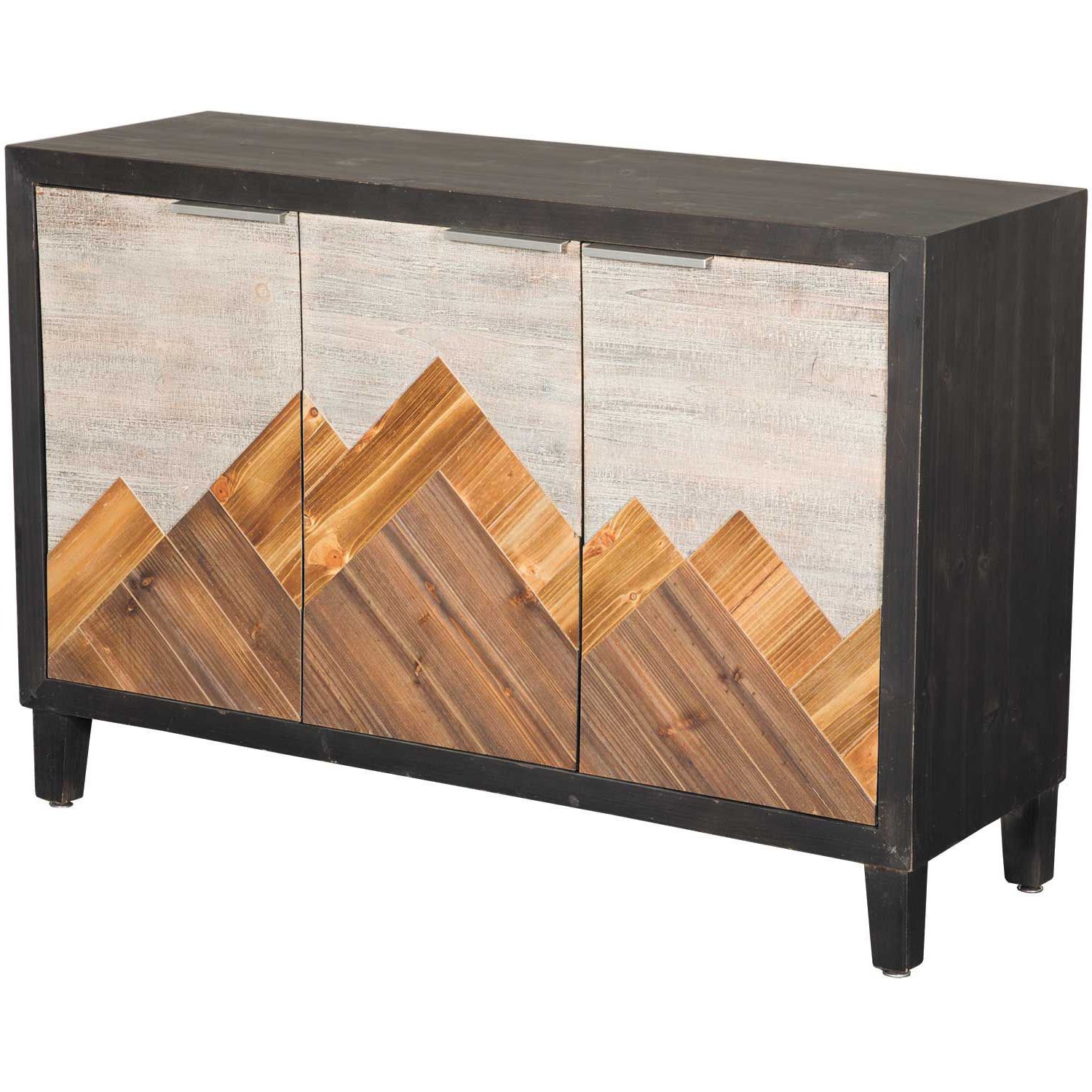 Mountain 3 Door Accent Cabinet | Home Accents | Afw Intended For 3 Door Accent Cabinet Sideboards (Gallery 5 of 20)