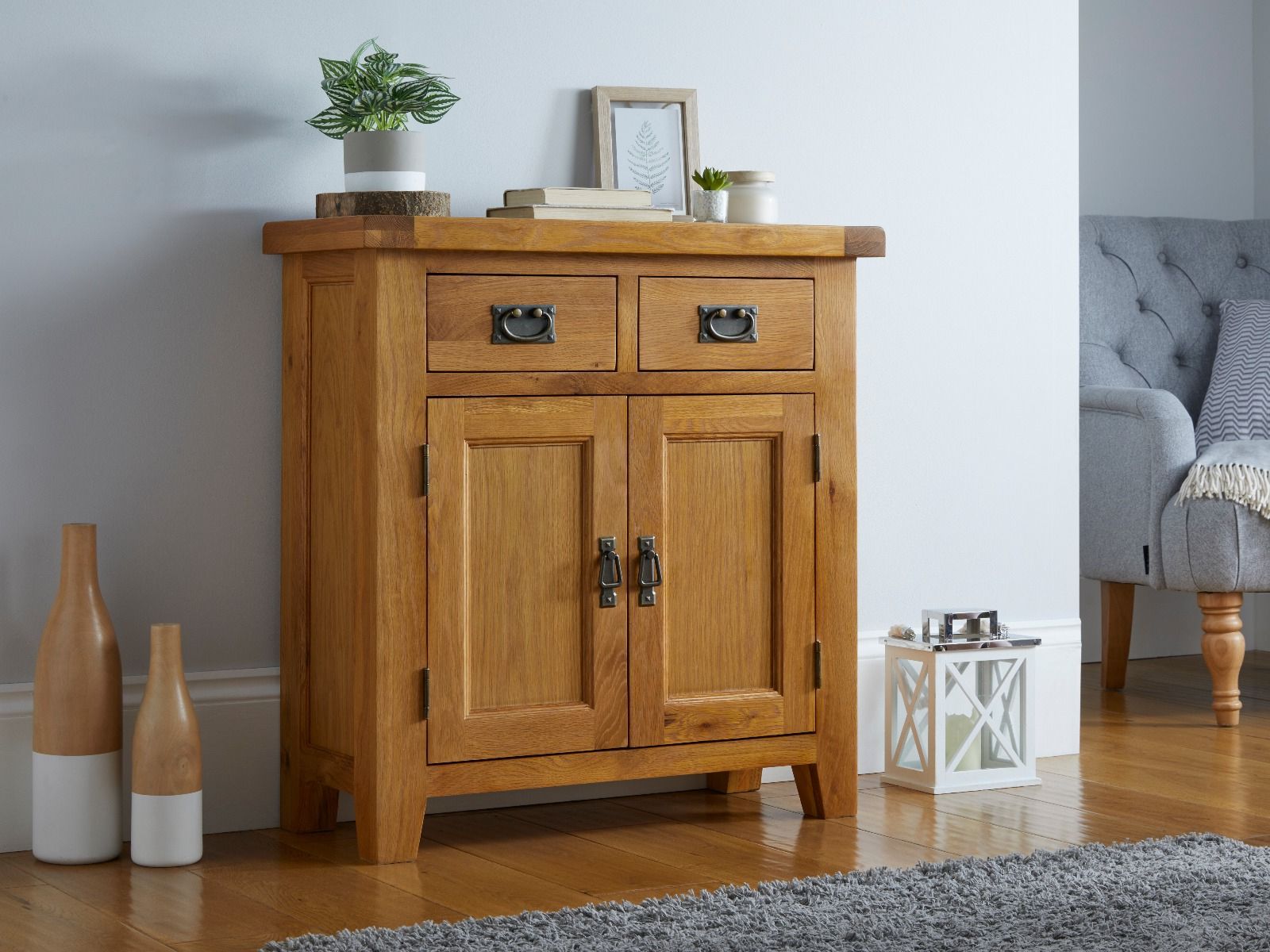 Small Oak Sideboard 80cm – Free Delivery | Top Furniture With Regard To Rustic Oak Sideboards (Gallery 17 of 20)