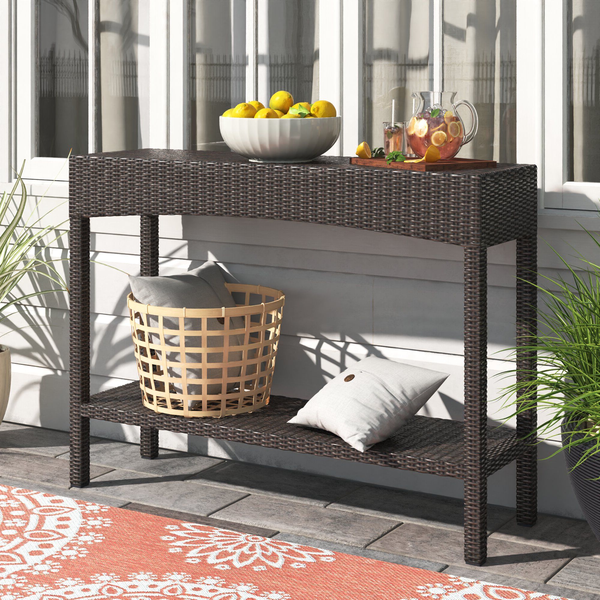 Sol 72 Outdoor™ Shirebrook Wicker/rattan Buffet & Console Table & Reviews –  Wayfair Canada For Rattan Buffet Tables (View 9 of 20)