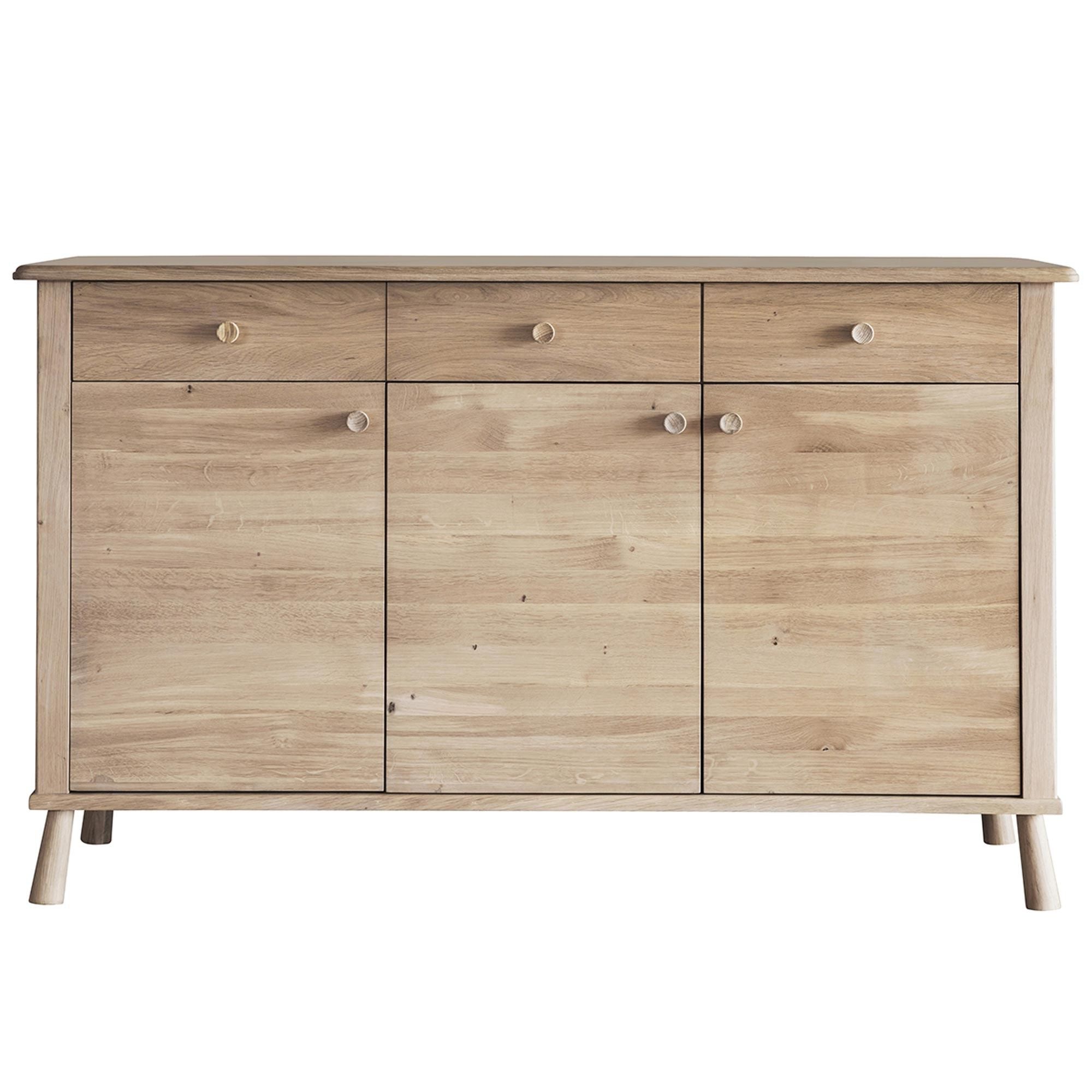 Wycombe 3 Door 3 Drawer Sideboard | Wooden Sideboards With Storage Throughout 3 Drawer Sideboards (Gallery 18 of 20)
