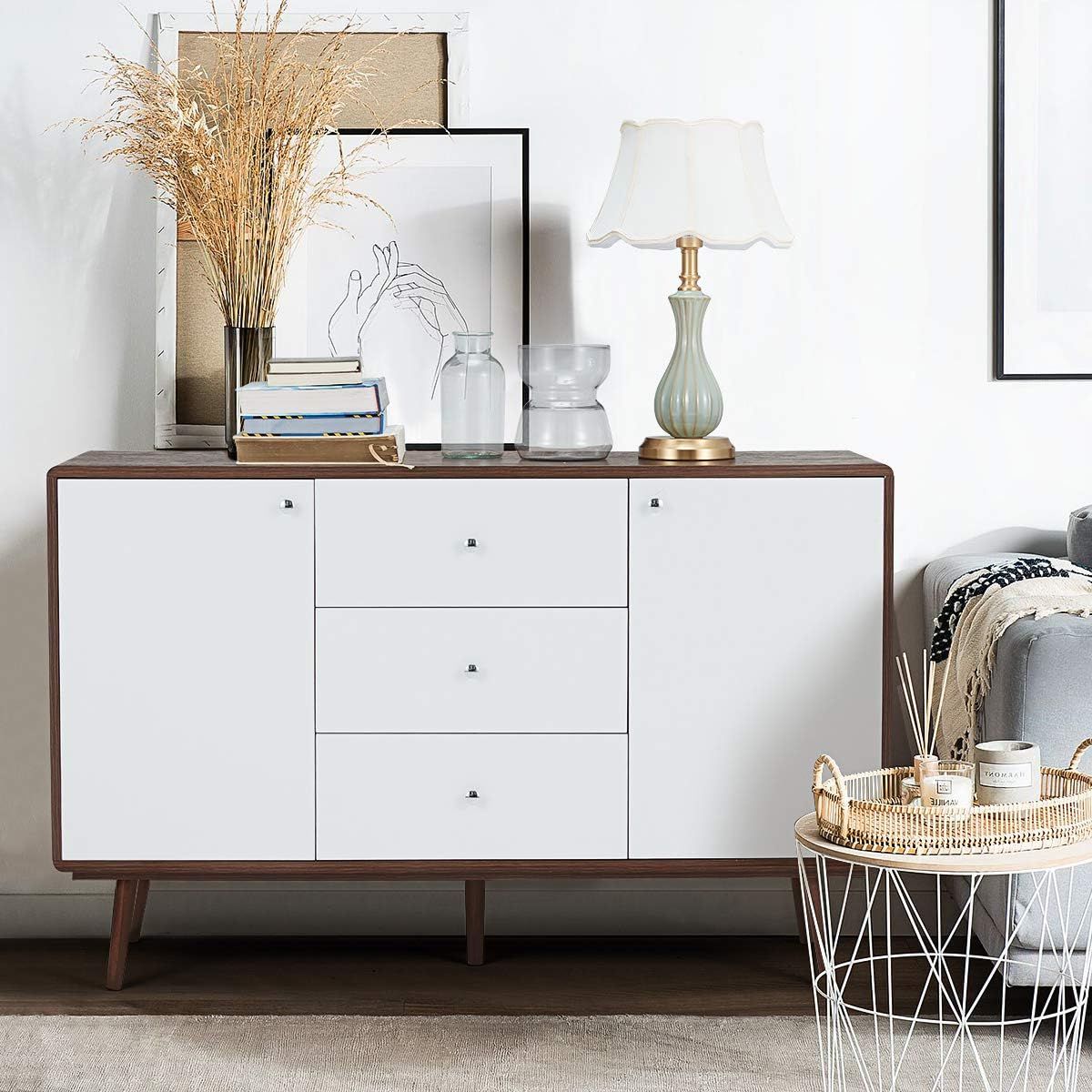 Yoleny Sideboard Buffet Cabinet, Tv Stand Mid Italy | Ubuy For Sideboards Cupboard Console Table (View 2 of 20)