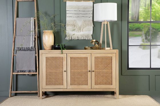 Zamora Rectangular 3 Door Accent Cabinet Natural – Coaster F Intended For 3 Door Accent Cabinet Sideboards (View 9 of 20)