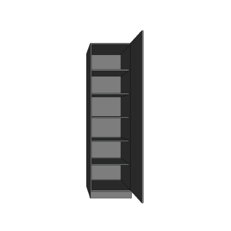 1 Door Wardrobe With 5 Shelves 4 Adjustable Centre – Any Size Wardrobes In Black Single Door Wardrobes (View 14 of 20)