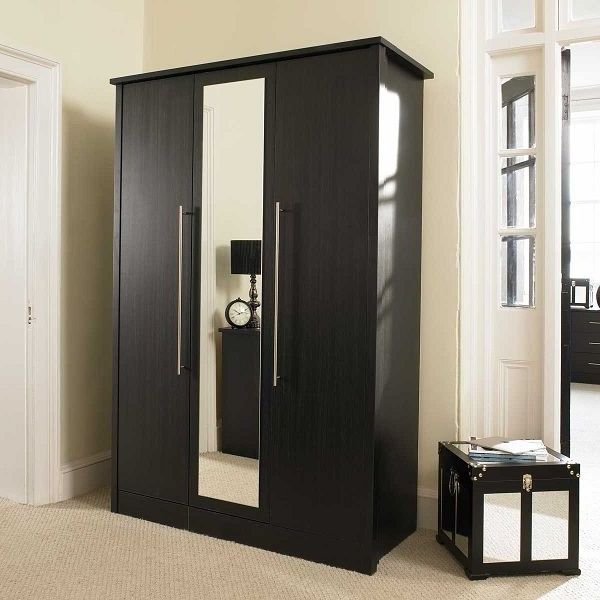 10 Best Black Wardrobe Designs With Pictures In India | Penyimpanan With Black Wood Wardrobes (View 15 of 20)