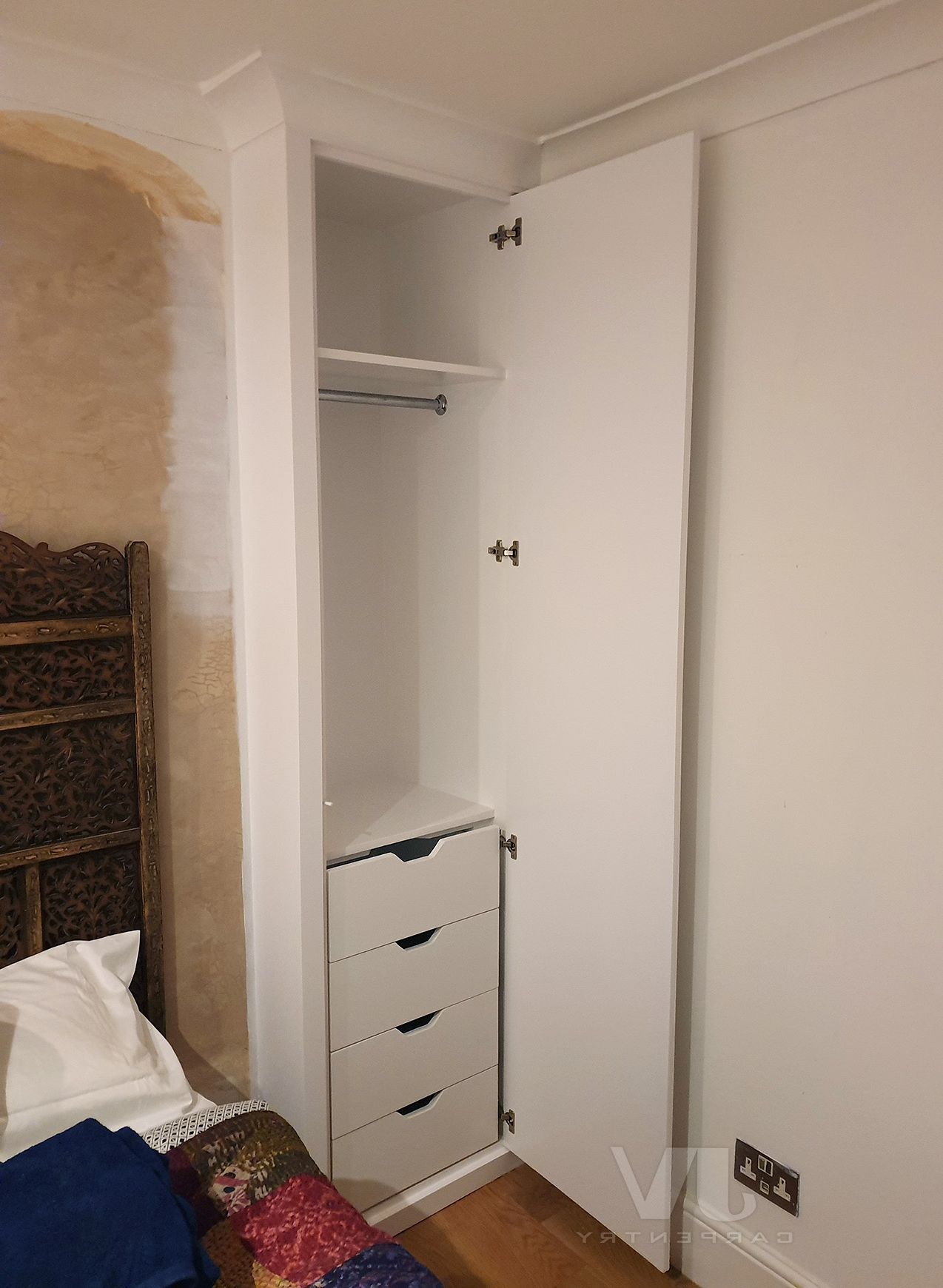 14 Fitted Wardrobe Ideas For A Small Bedroom | Jv Carpentry Throughout Small Single Wardrobes (Gallery 16 of 20)