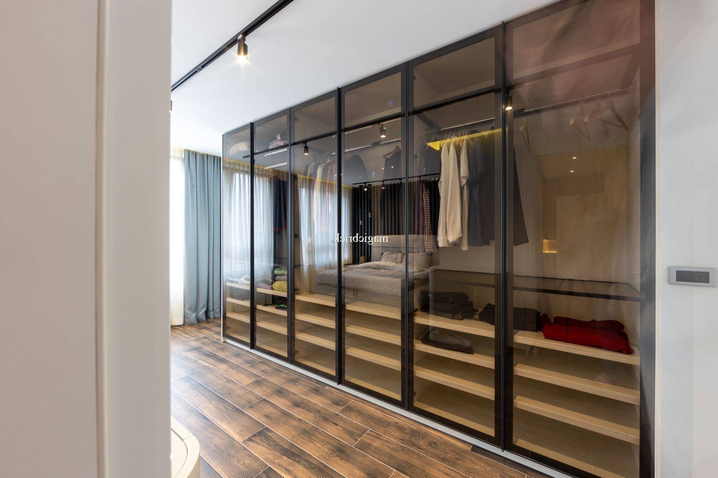 15 Glass Wardrobe Design Ideas For Your Home Pertaining To Black Glass Wardrobes (Gallery 16 of 20)