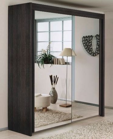 151cm Sliding Wardrobe 197cm High Mirror Doors | Hills Furniture Store With Double Mirrored Wardrobes (Gallery 5 of 20)