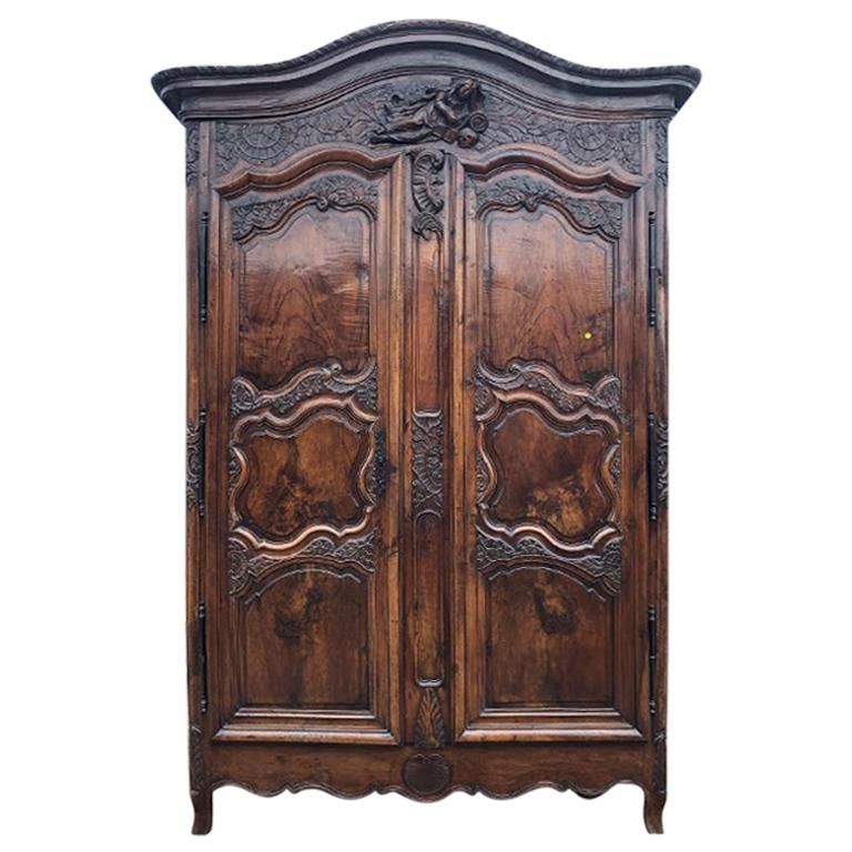 18th Century Louis Xv French Provincial Carved Armoire Or Wardrobe France  1700s For Sale At 1stdibs | 18th Century French Armoire, 18th Century  Armoire, 18th Century Wardrobe For Armoire French Wardrobes (View 6 of 20)