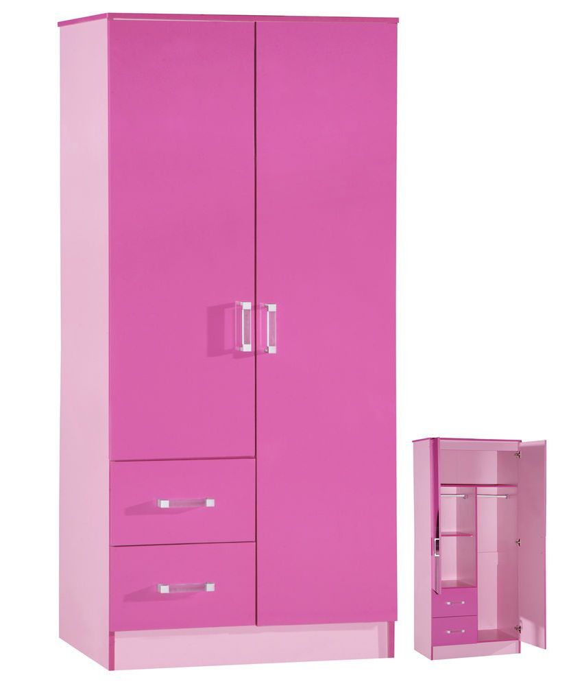 2 Door Wardrobe | 2 Drawers Combi | Pink High Gloss Two Tone | Bedroom  Furniture In Home, Fur… | Wardrobe Door Designs, Wall Wardrobe Design,  Wooden Wardrobe Design Regarding Pink High Gloss Wardrobes (Gallery 1 of 20)