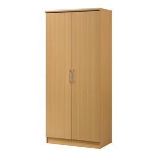 2 Door Wardrobe – Transitional – Armoires And Wardrobes  Hodedah Import  Inc. | Houzz Intended For Cheap 2 Door Wardrobes (Gallery 7 of 20)