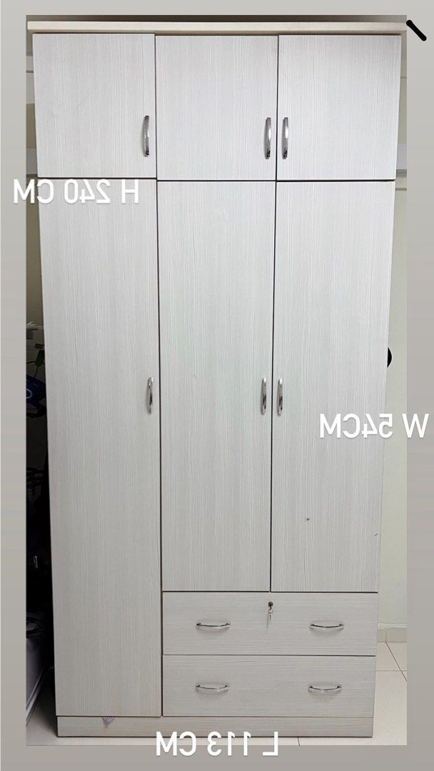 2 Units!!! 3 Doors Wardrobe With 2 Locker Drawer Value For Money, Furniture  & Home Living, Furniture, Shelves, Cabinets & Racks On Carousell For 2 Separable Wardrobes (View 8 of 20)