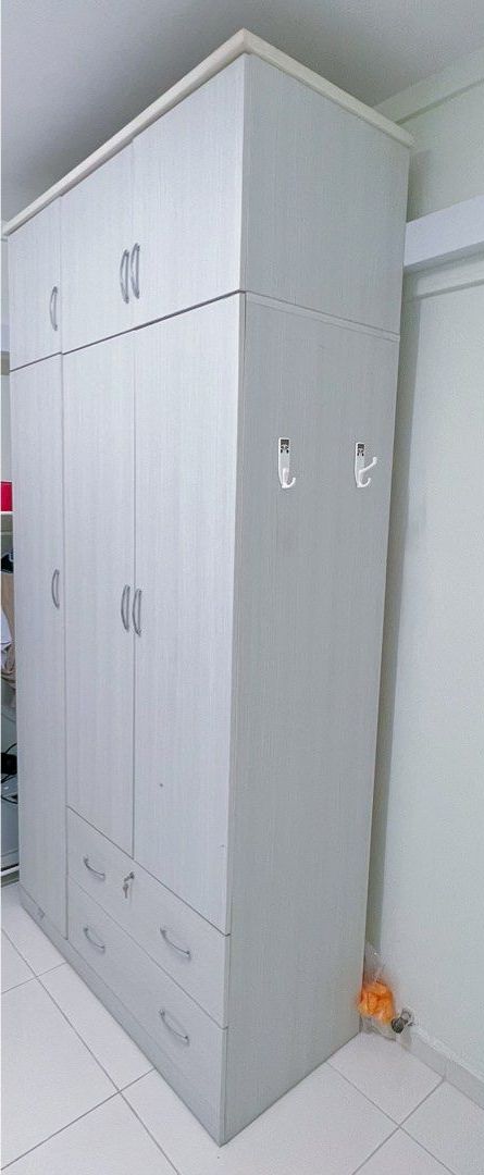 2 Units!!! 3 Doors Wardrobe With 2 Locker Drawer Value For Money, Furniture  & Home Living, Furniture, Shelves, Cabinets & Racks On Carousell With Regard To 2 Separable Wardrobes (View 14 of 20)