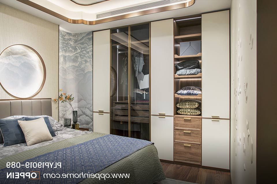 2019 Chinese Style Thermofoil Hinged Wardrobe Plyp19019 089 Throughout Chinese Wardrobes (View 7 of 20)