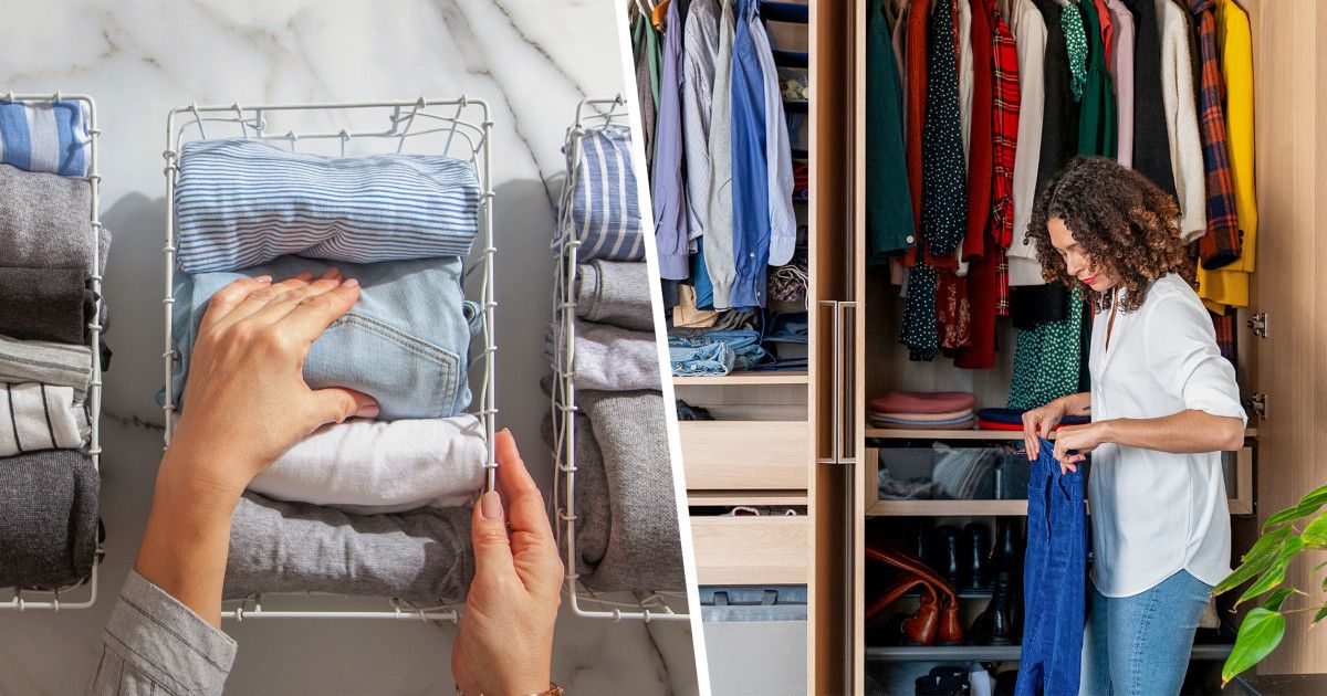 27 Best Closet Organization Ideas For A Much Cleaner, Tidier Space In Hanging Closet Organizer Wardrobes (View 6 of 20)