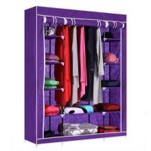 3 Columns Portable Wardrobe – 130*170*45 – Purple – Dasheki Home Within Portable Wardrobes (Gallery 13 of 20)