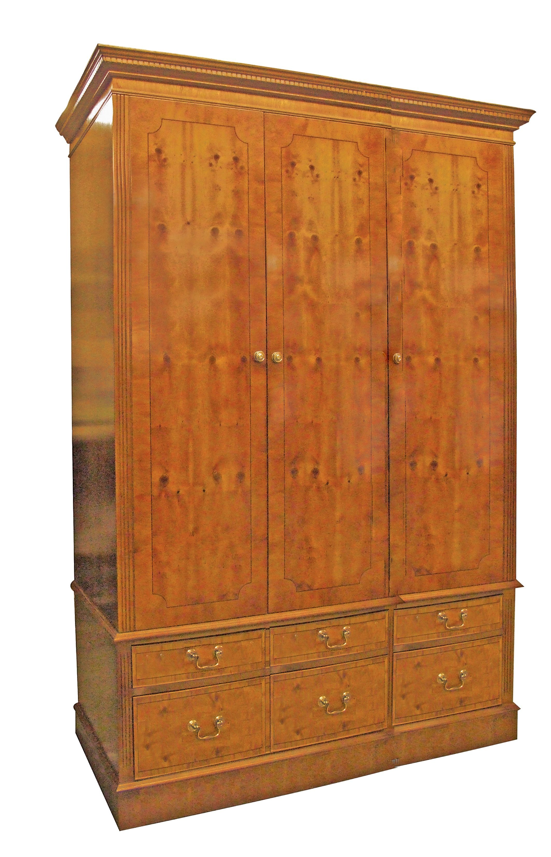 3 Door Wardrobe | Large Wooden Wardrobe | 6 Drawers For Large Wooden Wardrobes (Gallery 5 of 20)