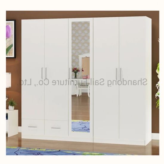 5 Doors Modern Bedroom Wardrobes Wooden With Mirror – China Modern Bedroom  Wardrobes, Wardrobes | Made In China With 5 Door Wardrobes (Gallery 19 of 20)