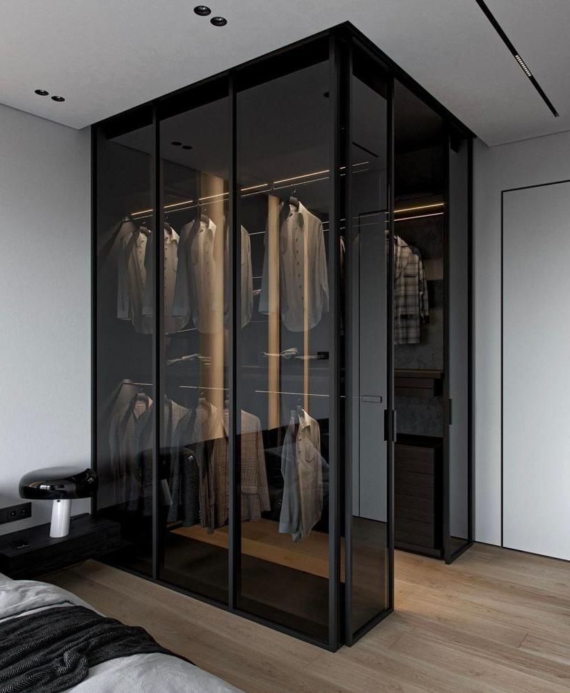 5mm Smoked Glass Wardrobe Doors Sliding Glass Doors Throughout Black Glass Wardrobes (Gallery 3 of 20)