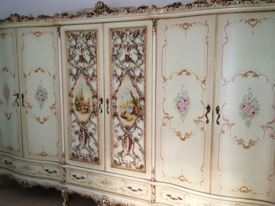 6 Door Bedroom Closet, Baroque Style – Original Antique Furniture Pertaining To Baroque Wardrobes (Gallery 12 of 20)