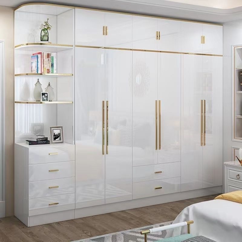 6 Doors White Color Bedroom Wardrobe Design Modern Closet Design With  Dressing Desk – China Modern Closet, Customize Wardrobe | Made In China Within White Bedroom Wardrobes (View 11 of 20)