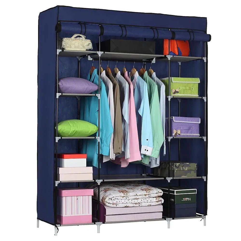 69" Portable Closet Wardrobe Clothes Rack Storage Organizer Shelves  Durable New | Ebay With 6 Shelf Non Woven Wardrobes (Gallery 2 of 20)