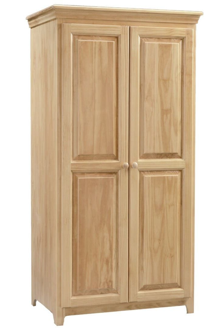 73675 Pine Wardrobe | Unfinished Furniture Of Wilmington Intended For Natural Pine Wardrobes (Gallery 1 of 20)