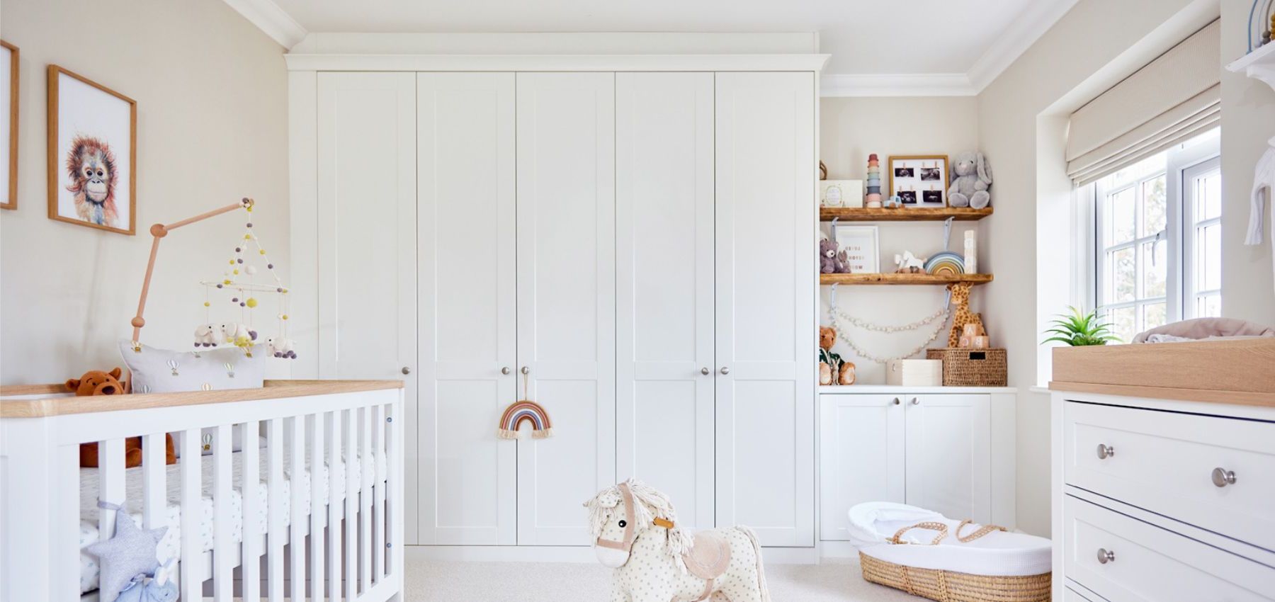 A Calming Nursery Space For Steph's Little Boy | Sharps Throughout Nursery Wardrobes (Gallery 1 of 20)