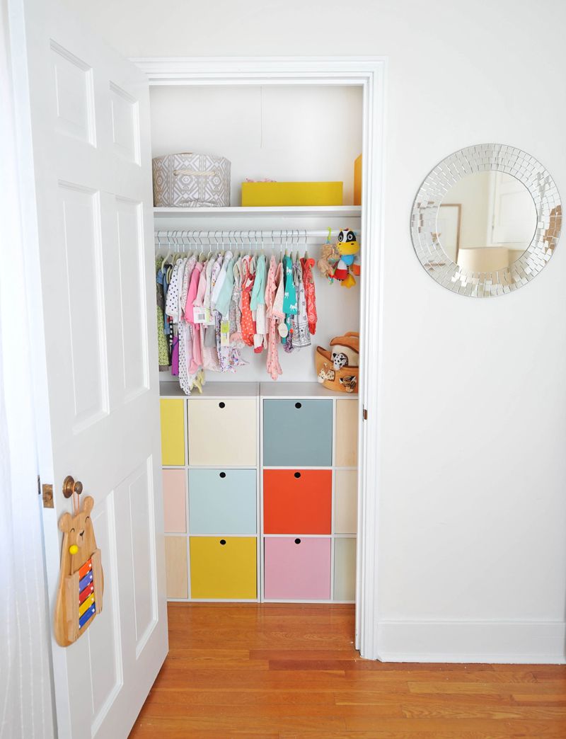 A New Bloom – Diy And Craft Projects, Home Interiors, Style And Recipes:  Diy Colorful Cubes | Nursery Closet Organization With Regard To Wardrobes With Cube Compartments (View 12 of 20)