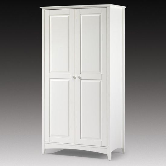 Affordable Wardrobe In White Lacquer |2 Door Wardrobe | Robinsons Beds For Cheap Double Wardrobes (View 16 of 20)