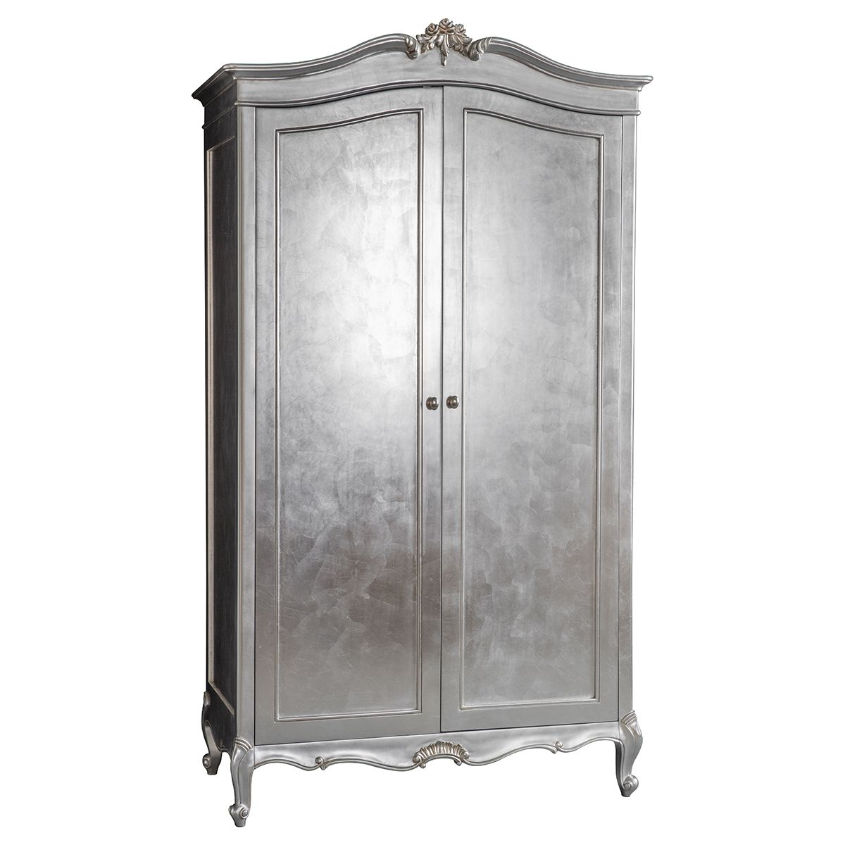 Alexandria French 2 Door Armoire | Silver French Wardrobes | French Bedroom  Furniture Within Silver French Wardrobes (View 14 of 20)