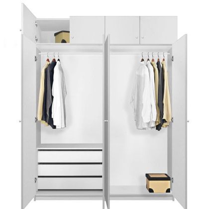 Alta Wardrobe Closet Package – 3 Drawer Wardrobes – Tall | Contempo Space Intended For Tall Wardrobes (Gallery 5 of 20)