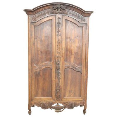 Antique French Wardrobe In Solid Walnut, 1770s For Sale At Pamono With Vintage French Wardrobes (Gallery 9 of 20)