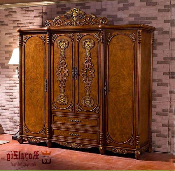 Antique Luxury Wooden Wardrobe | Wooden Wardrobe, Wooden Wardrobe Design,  Wardrobe Furniture Within Ornate Wardrobes (View 14 of 20)