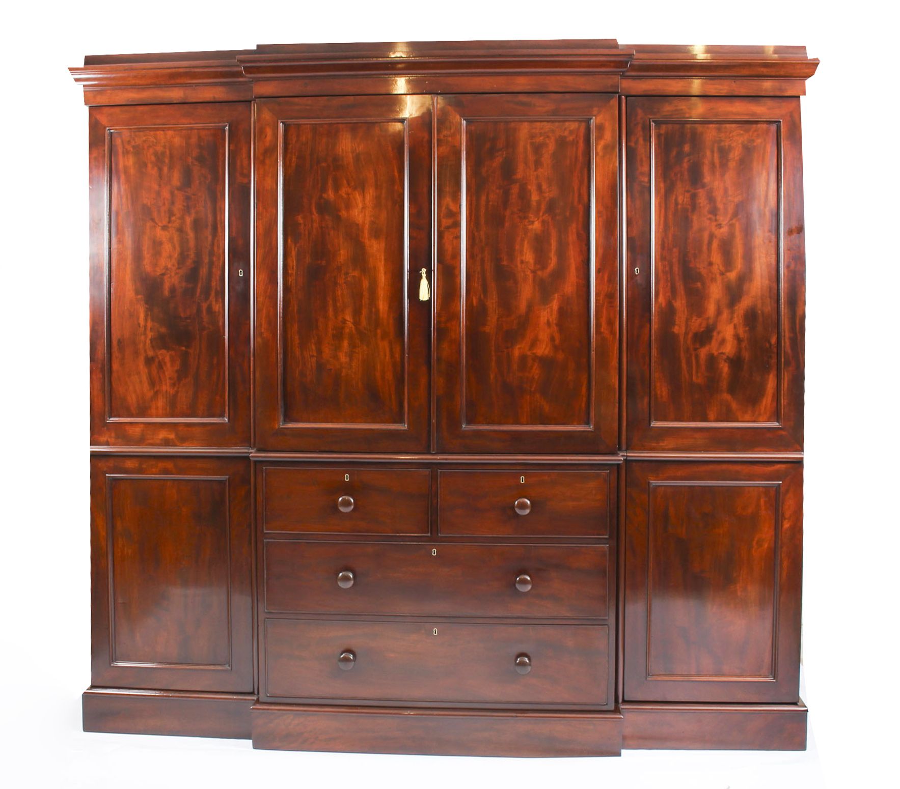 Antique Regency Flame | Ref. No. 09617 | Regent Antiques With Mahogany Breakfront Wardrobes (Gallery 8 of 20)