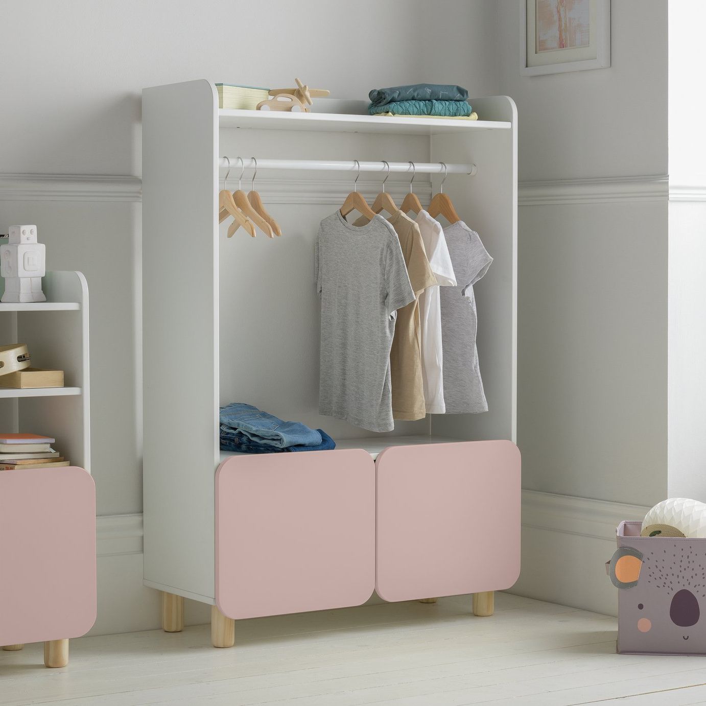 Argos Home Milo Dressing Rail – Pink | Compare Furnishings For Argos Double Rail Wardrobes (Gallery 7 of 20)
